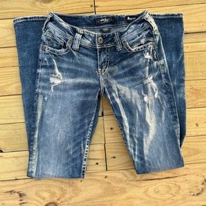 Silver Suki Mid Boot super stretch Jeans